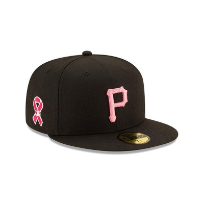 Black Pittsburgh Pirates Hat - New Era MLB Mother's Day 59FIFTY Fitted Caps USA2849576